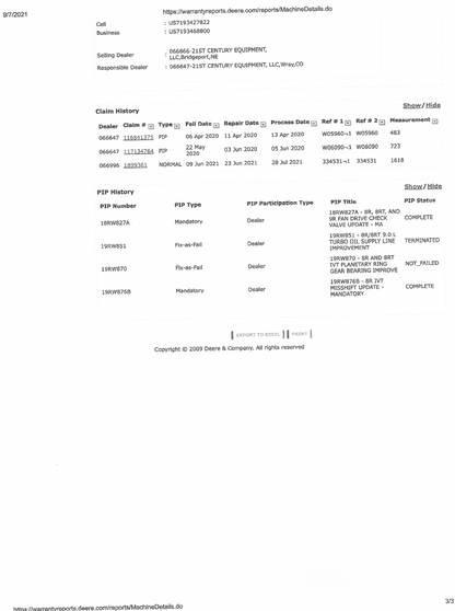 2019 John Deere 8370RT