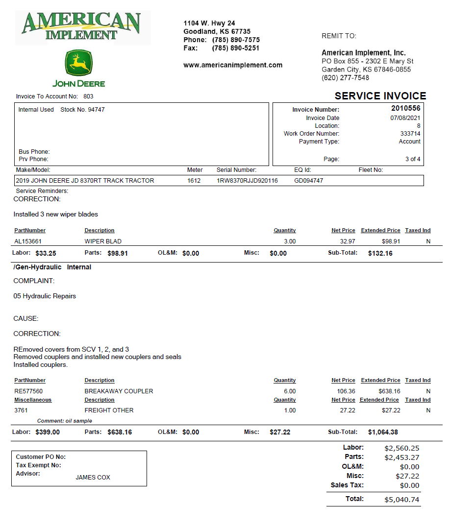 2019 John Deere 8370RT